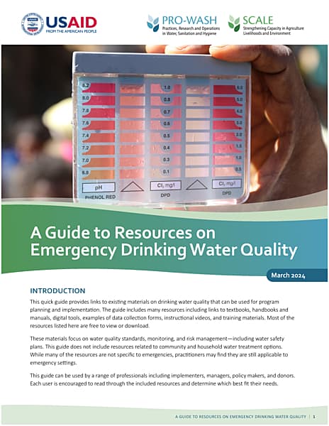 A Guide to Resources on Emergency Drinking Water Quality