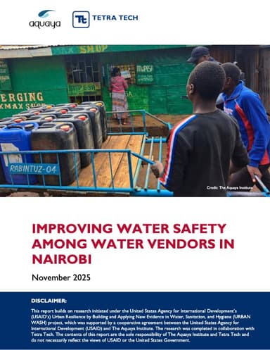 Improving Water Safety Among Water Vendors in Nairobi