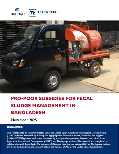 Pro-poor Subsidies for Fecal Sludge Management in Bangladesh