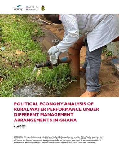 Political Economy Analysis of Rural Water Performance under Different Management Arrangements in Ghana