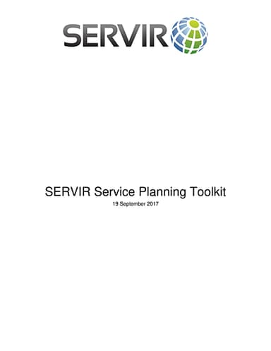 SERVIR Service Planning Toolkit